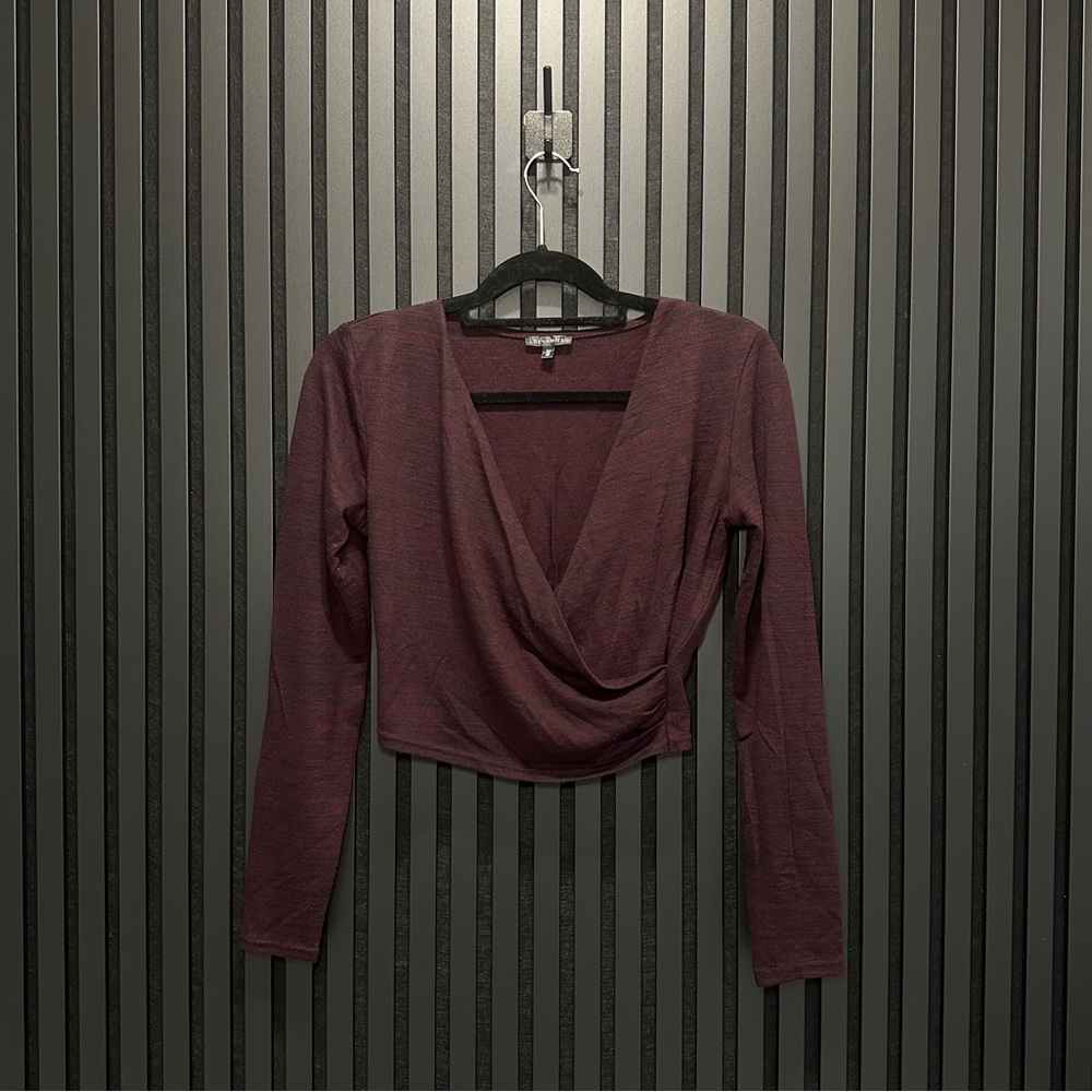 Dynamite Burgundy Crop Top